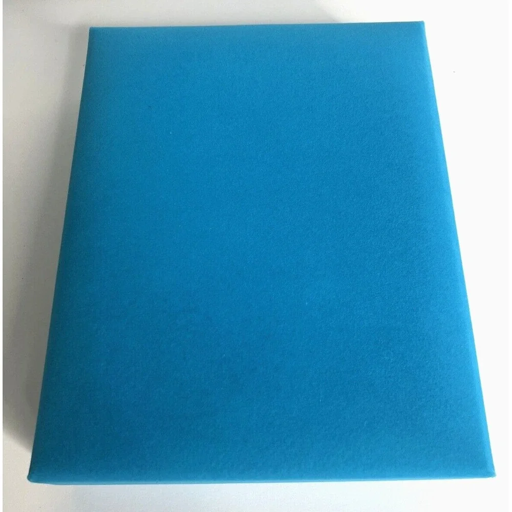 Neiman Marcus Empty Gift Box Aqua Blue Turquoise Velvet 9.5